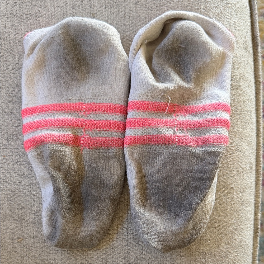 Striped Ankle Socks well worn
